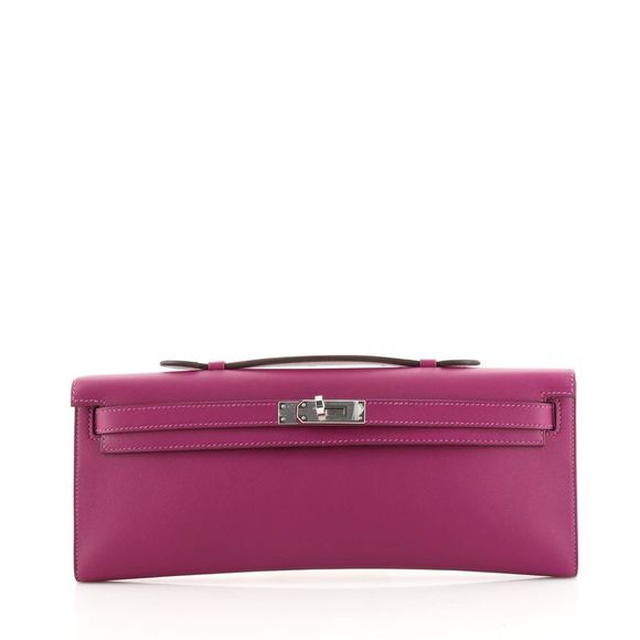 Hermes Handbags - Hermes Kelly Cut Pochette Swift Purple